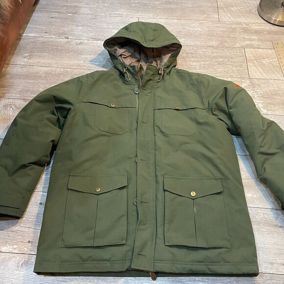Mens Woods Canada Green Down Puffer Parka Jacket XL - Picture 1 of 8